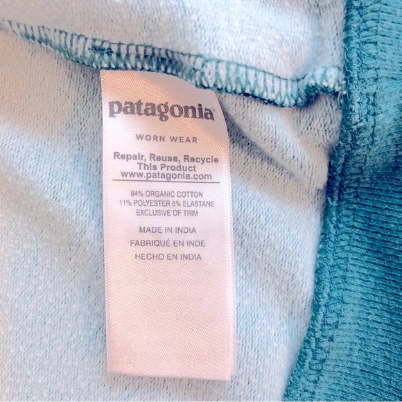 Patagonia Women’s Organic Cotton Full Zip Hooded Sweatshirt Sz Small Turquoise - Picture 5 of 13